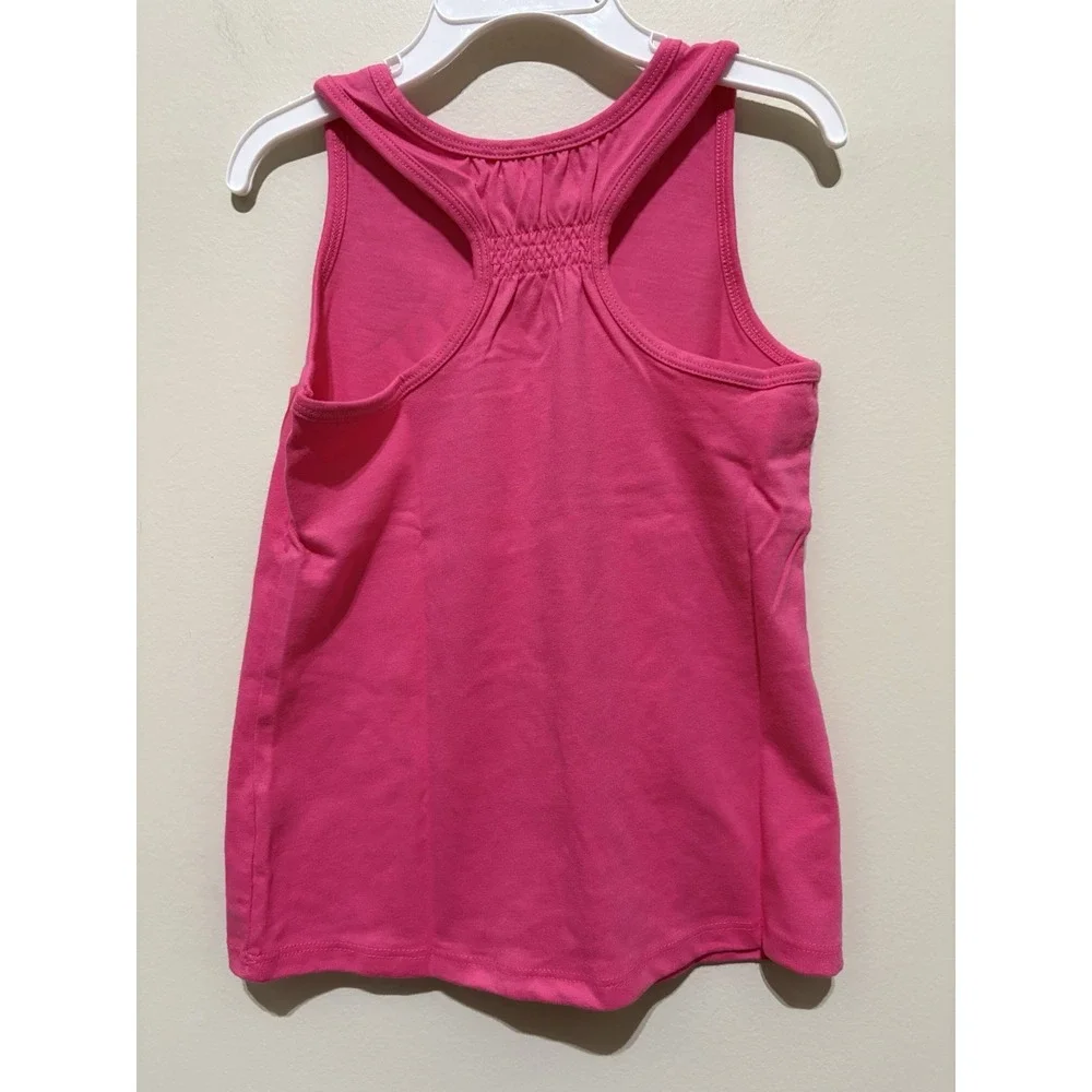 Peanuts Snoopy Jumping Beans Girls 5T Pink Stay Cool Graphic Racer Tank Top NWT